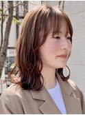 ミルクティーベージュダブルカラーケアブリーチハイライトカラー