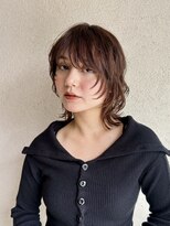 ルル 表参道(lulu.) 黒髪/ボブウルフ/ネビージュ/小顔/ワンレン