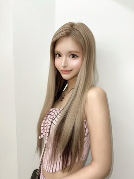 ラピス 渋谷本店(Lapis) ミルクティーベージュカラー/シールエクステ/インナーカラー