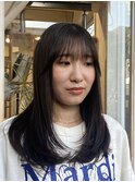 サラサラツヤローレイヤー内巻きワンカールセミロング