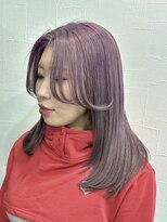 ピリオド 赤坂(Period.)&nbsp;セミロング レイヤーカット ラベンダー 紫  髪質改善　赤坂見附