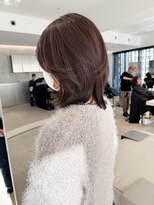 エレン 向ヶ丘遊園 登戸(ELEN)&nbsp;ローズブラウンダークブラウンハッシュカットミディアムレイヤー