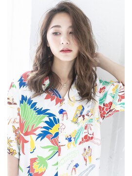 プライズ 池袋店(prize) ことりベージュ_色っぽふんわりミディ_シースルーバング_池袋321