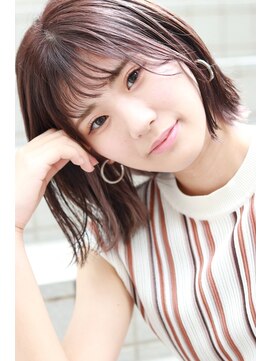 ステラ ヘア デザイン サロン(STELLA hair design salon) 外はねボブ　インナーベージュピンク　S