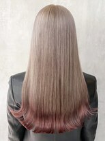 アルバム 渋谷パルコ(ALBUM)&nbsp;裾カラーピンク_チェリーブラウンフェミニンロング_ba425701