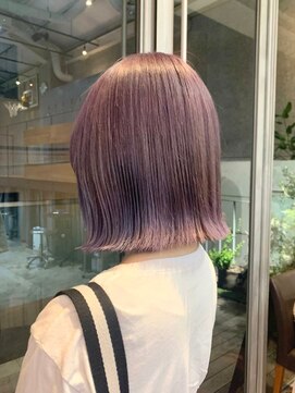 ゲーム 原宿店(GAME) ダブルカラーピンクベージュケアブリーチハイトーン髪質改善