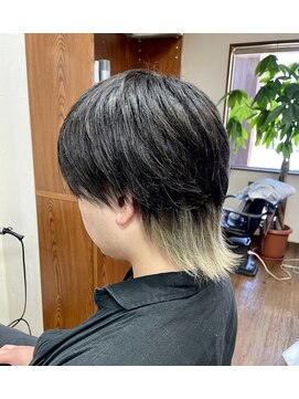 ヘアーパラディ hair paradis マッシュウルフ×グレーベージュ