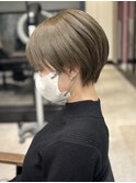 大人ショート/大人ショートボブ/大人ボブ/オリーブグレージュ