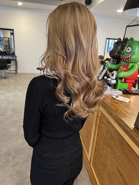 ナンバー(number+) 透明感抜群♪ダブルカラーブリーチミルクティーベージ