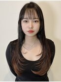 レイヤーカット前髪カット髪質改善トリートメント