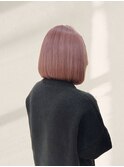 ブリーチ×髪質改善カラーで!艶々ピンクカラー◎