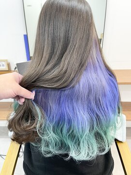 ランプ(Lamp) 白髪ぼかしにも◎バレイヤージュカラー ビフォアー&アフター