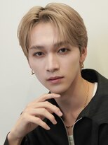 オリーブベージュメンズミルクティーベージュシースルーマッシュ