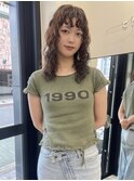 ハードパーマ ブリーチパーマ  ミディアムパーマ 前髪パーマ