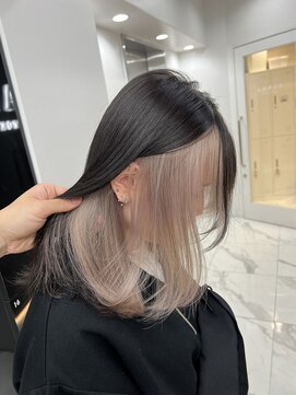 ラピス 渋谷本店(Lapis) インナーカラー/髪質改善/ホワイトミルクティー/レイヤーカット