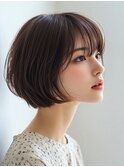 30代40代50代◎大人ナチュラルレイヤーボブ/白髪ぼかし