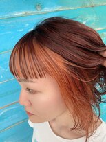フィッシュヘアー(fish hair)&nbsp;髪質改善/インナーカラー/イヤリングカラー/ペールオレンジ