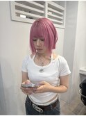 #ピンクカラー#ピンクボブ