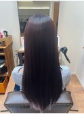 髪質改善ストレート×艶カラー