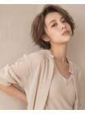 ◆小顔ショート【グレージュ/デザインカラー】ハッシュカット