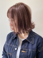 フォーク FOLK&nbsp;【FOLK】サロンスタイル・ピンクハイライトボブ♪暖色系カラー