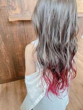 エムエーヘアースタジオ(M/A hair studio.) キッズ　毛先カラー　ピンクパープル