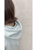 切りっぱなしボブandラベンダーベージュ
