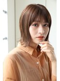 ナチュラル外はねボブ