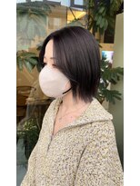 シェルハ(SHELHA)&nbsp;グレージュ 切りっぱなしボブ ベルボブ ブリーチカラー