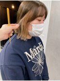 インナーカラーショコラアッシュヘルシースタイル波巻きぎゃう