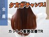 【夕方★チャンス】カット＋ツヤサラ髪質改善TR 13200円→10560円