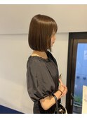 ぷつっとボブ/内巻き/透明感ブラウン/アッシュ/グレー