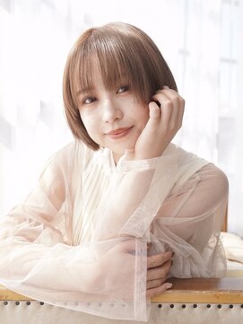 シェール(cher) レイヤーショートボブ/ピンクブラウン【cher西宮北口：三田】