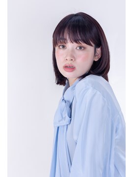 スノードロップ 高円寺店(Snowdrop) 黒髪/グレーベージュ/レイヤーロング/前髪パーマ/高円寺