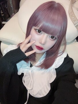ヴァイス 渋谷店(VAICE) ハイトーンカラー/ピンクベージュ[渋谷/ウルフへア/前髪カット]