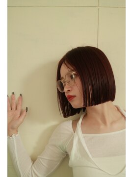 オーイット(ooit) ＊切りっぱなしボブ×ピンクブラウン＊