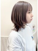 ミディアムウルフ　メルティカラー　似合わせカット
