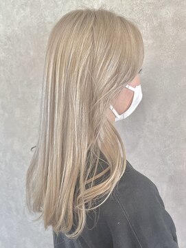 シアン(CYAN) #ブリーチカラー#ミルクティーベージュ#透け感#髪質改善