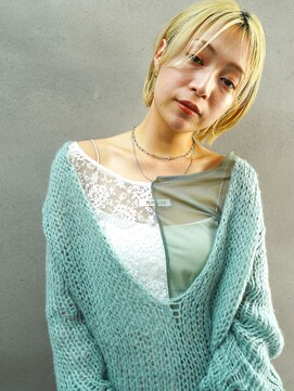 前髪パーマ/ブリーチ/グレーベージュ/髪質改善/TOKIO/20代/30代