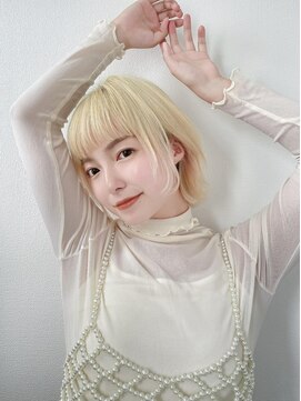 ニューヨークニューヨーク イオンスタイル東淀川店(NYNY) ハイトーンレイヤーボブ×ぱっつん前髪