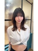 髪質改善縮毛矯正レイヤーカット顔周り前髪韓国ミニウルフ/池袋1