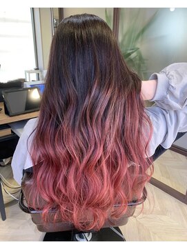 ボタニウム バイ アールサロン(BOTANIUM by RrSALON) ダメージレス美髪グラデーション×チェリーピンク