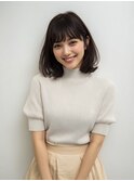 ボブ×グレージュブラウンで洗練された印象に【夙川/苦楽園】