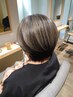 カット+オーガニック白髪染め 【全体染め+¥1,000】+2Stepトリートメント