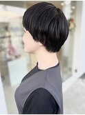 マッシュボブ　暗髪ブルーブラック