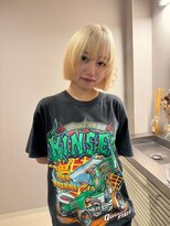 チャプター 問屋町(chapter)&nbsp;髪質改善パツっとボブミルクティーベージュケアブリーチ