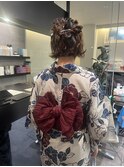 ゆるふわ/ヘアセット/ハーフアップ/ボブアレンジ/浴衣