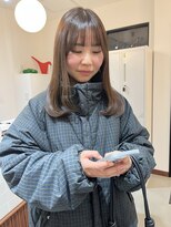 アンド グラフ(& Graph.)&nbsp;透明感カラーナチュラルベージュブリーチなし顔まわりレイヤー