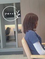 パーチ(perch) オレンジカラー×大人ミディアムレイヤー