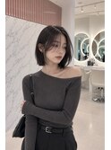 色っぽ韓国ボブ×顔まわりレイヤー